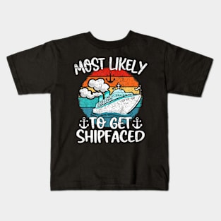 Family Cruise 2024 To Get Shipfaced Kids T-Shirt